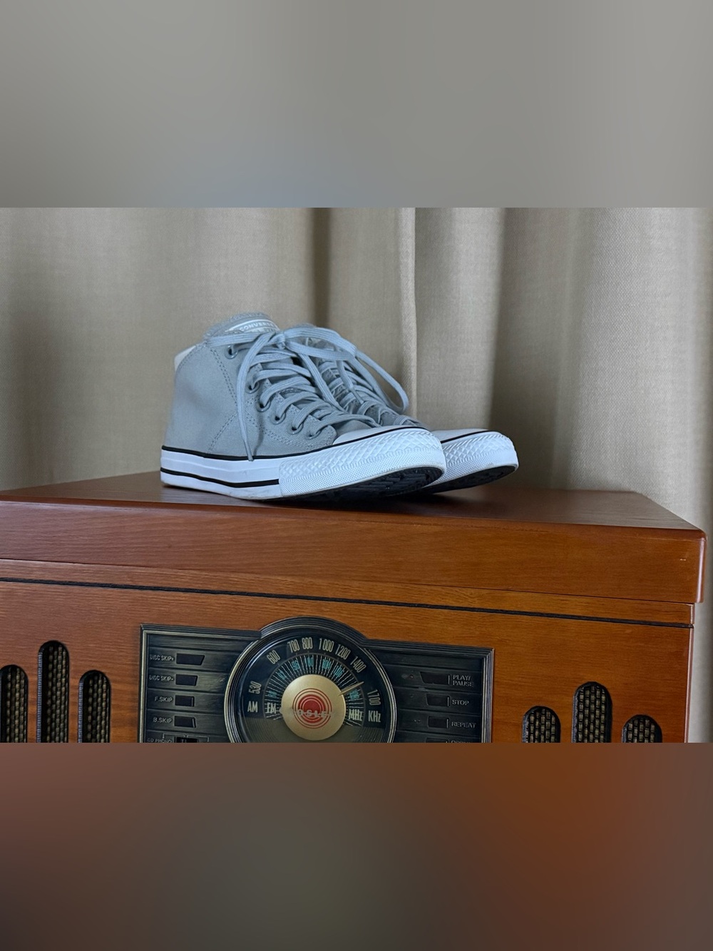 Converse Chuck Taylor All Star Madison Mid Top Sneakers-Light Gray-Women’s US 8
